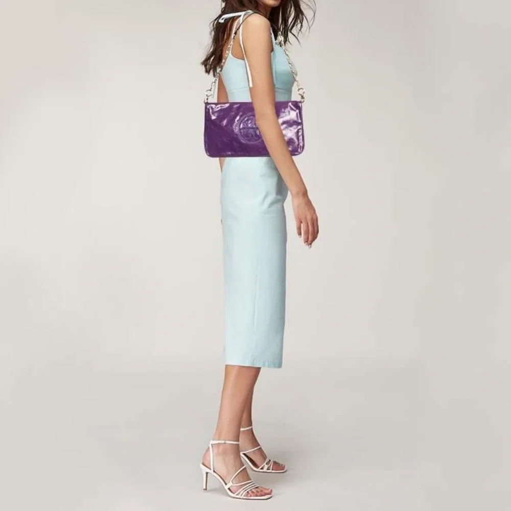 Tory Burch purple reva convertible bag
